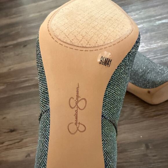 Jessica Simpson sz 9.5 metallic silver mobwife high heel sock boots NWT‎ - Picture 4 of 10